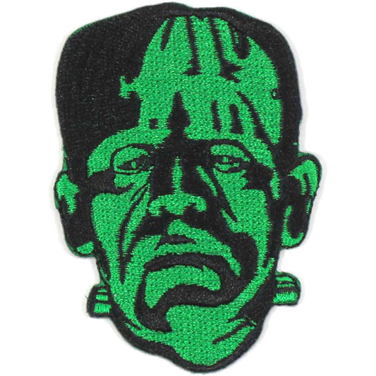 Frankenstein Frank Head by Rock Rebel Embroidered Patch Front