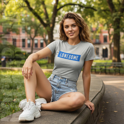 Lonesome Block Text Jrs Junior Top