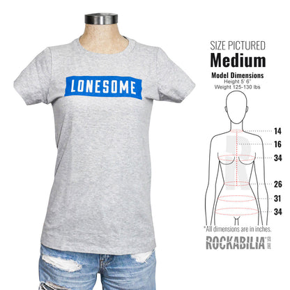 Lonesome Block Text Jrs Junior Top