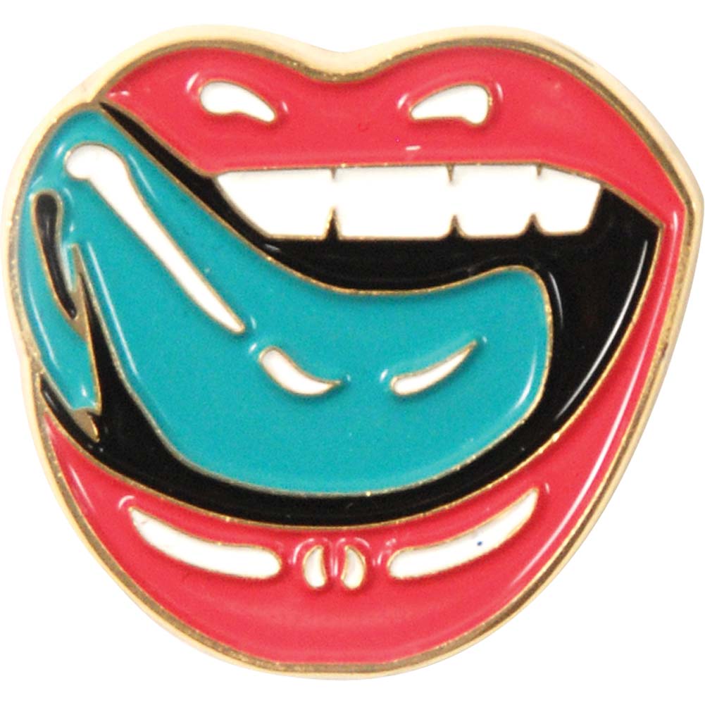 Lips Enamel Pin Pewter Pin Badge
