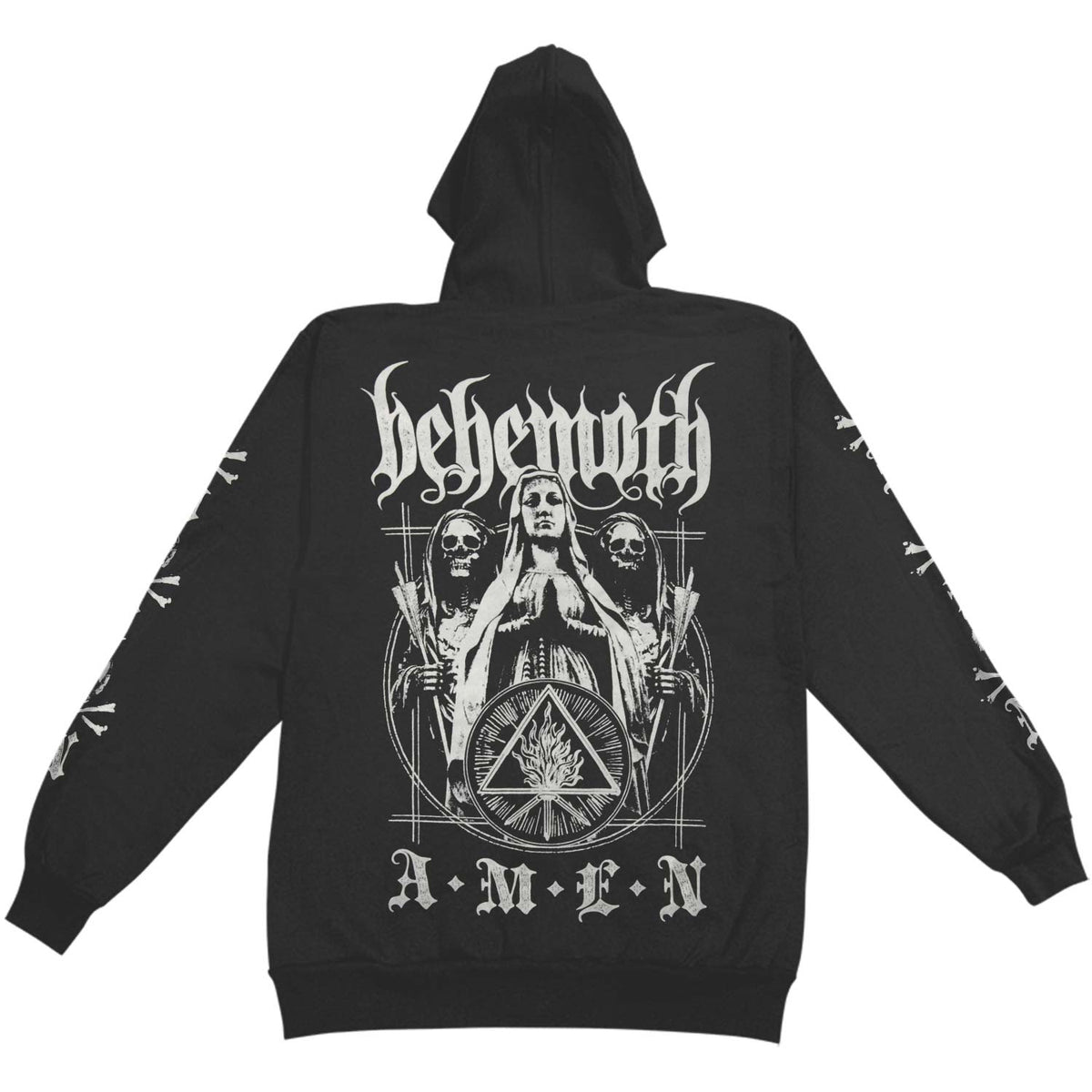 Behemoth Amen Zip Hood Zippered Hooded Sweatshirt Back