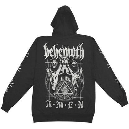 Behemoth Amen Zip Hood Zippered Hooded Sweatshirt Back