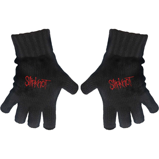 Slipknot Logo Knit Gloves Front
