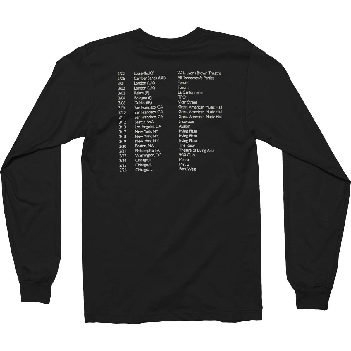 Slint Letters  Long Sleeve Back