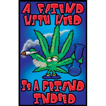Novelty Friend With Weed Blacklight