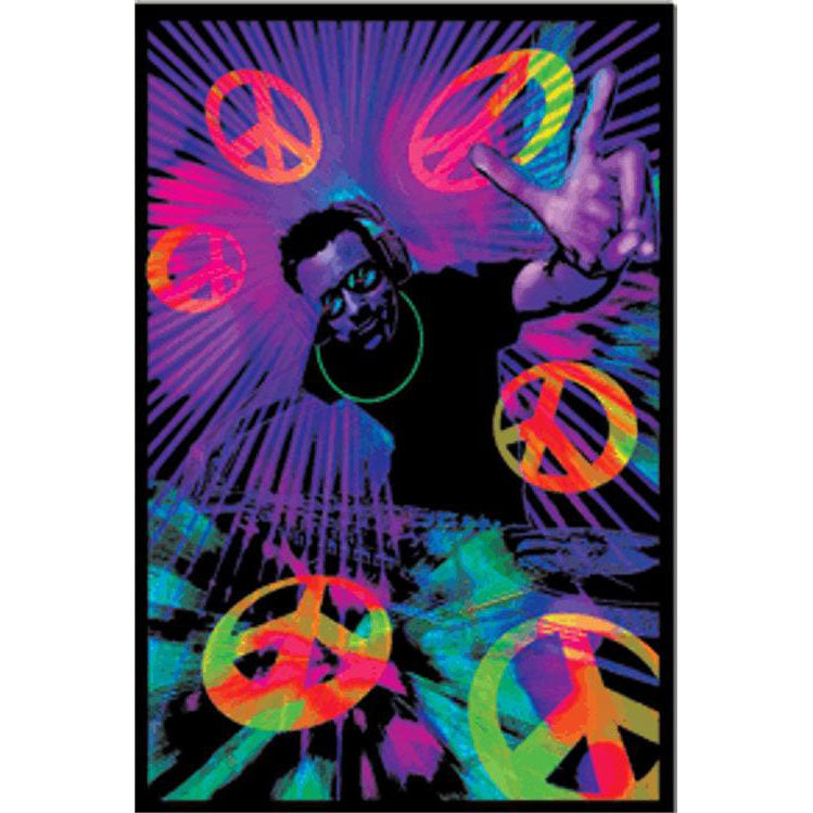 Novelty DJ Peace Blacklight