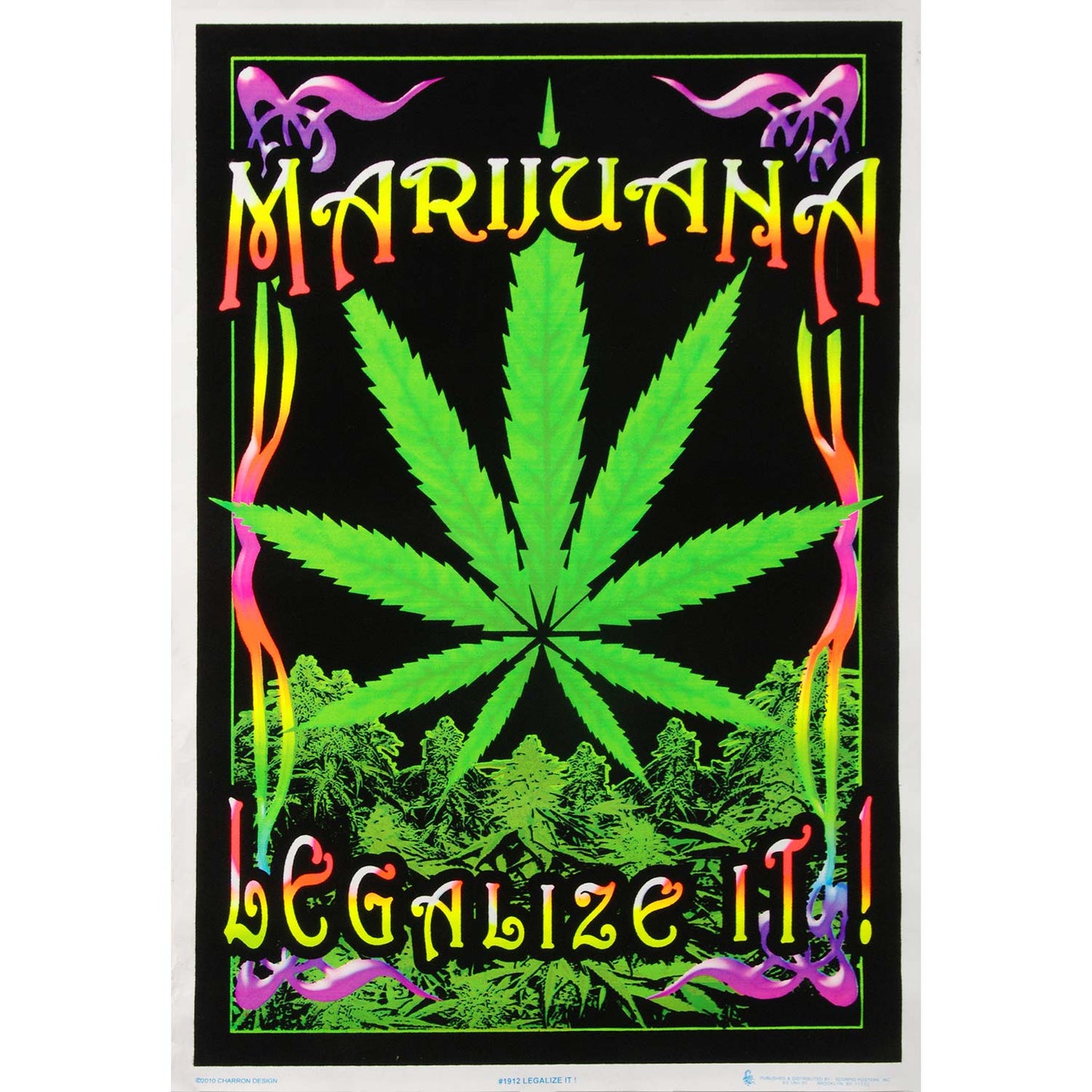 Novelty Marijuana Leaf Blacklight