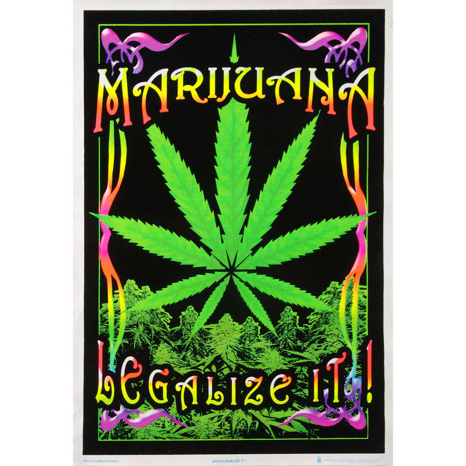 Novelty Marijuana Leaf Blacklight