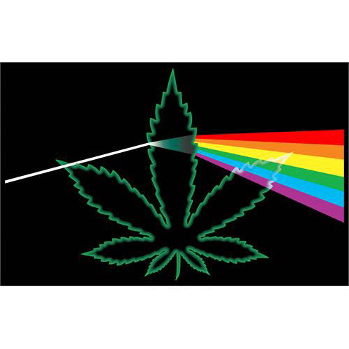 Novelty Pot Leaf Prism Blacklight