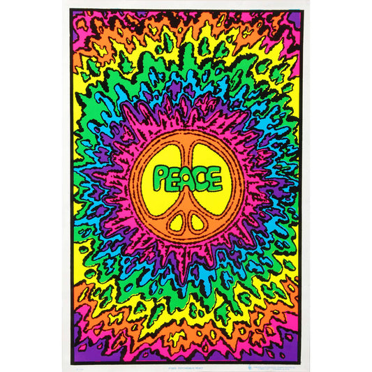 Novelty Psychedelic Peace Blacklight