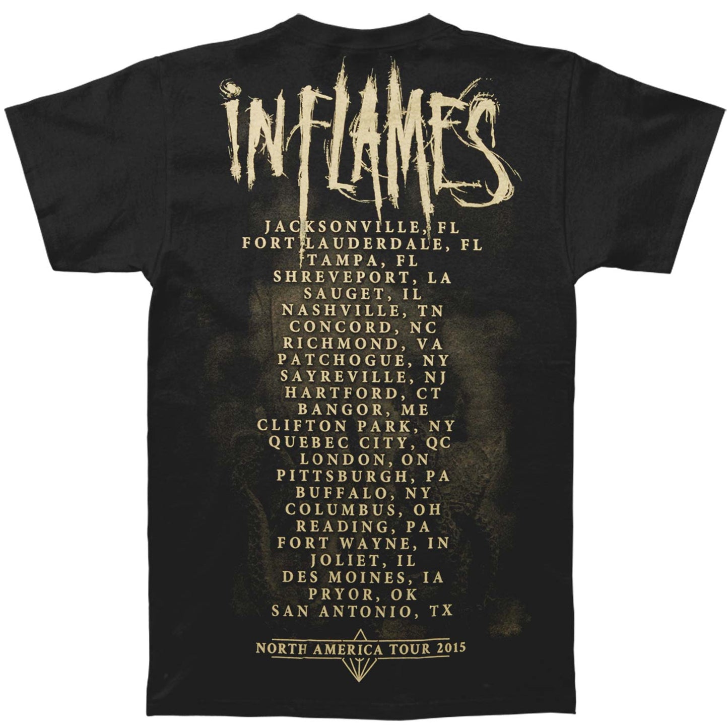 In Flames Octopus 2015 Tour T-shirt Back