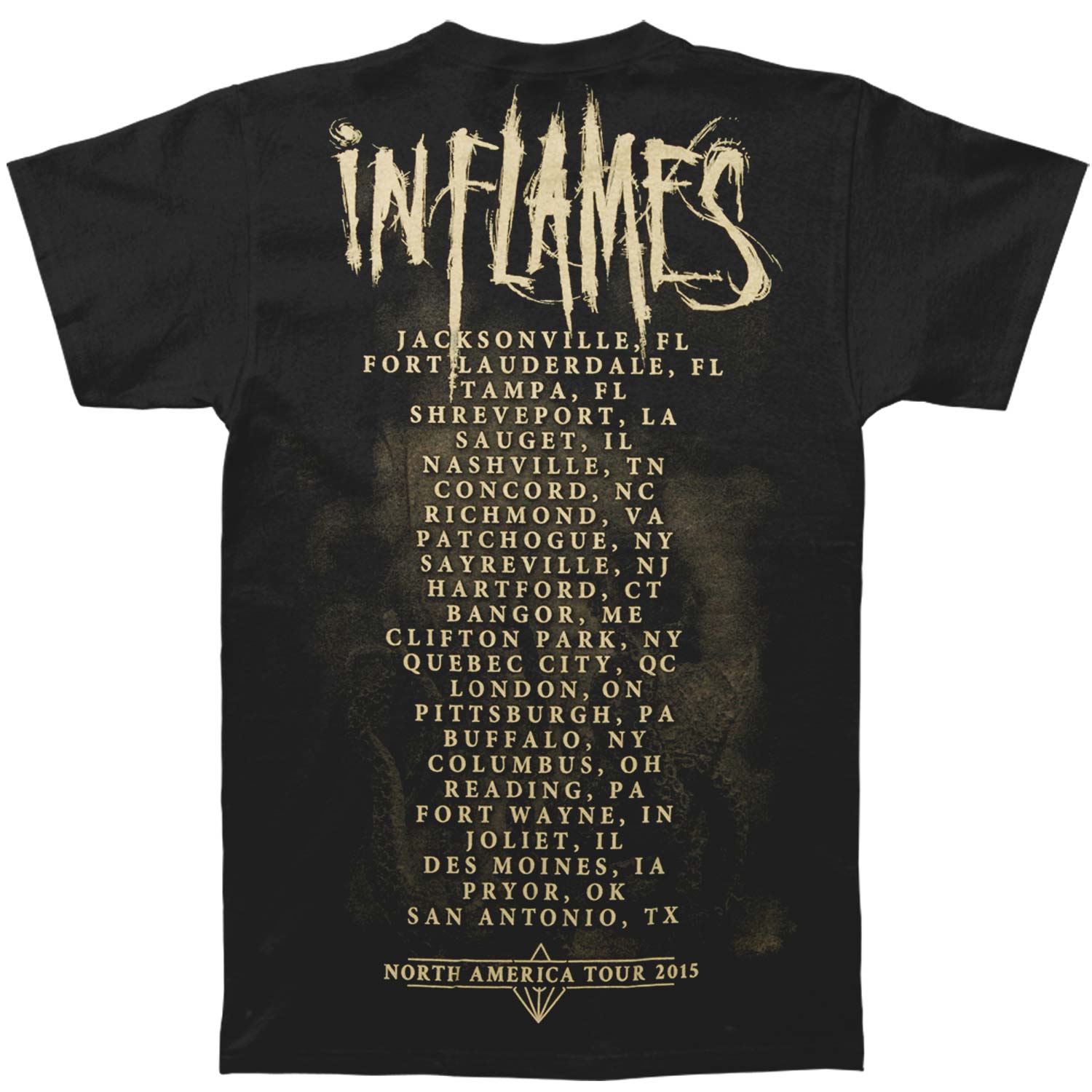 In Flames Octopus 2015 Tour T-shirt Back