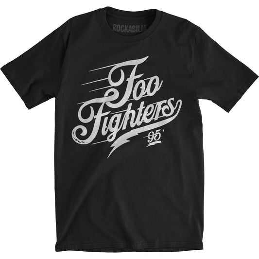 Foo Fighters Script Logo Mens Soft T Slim Fit T-shirt Front