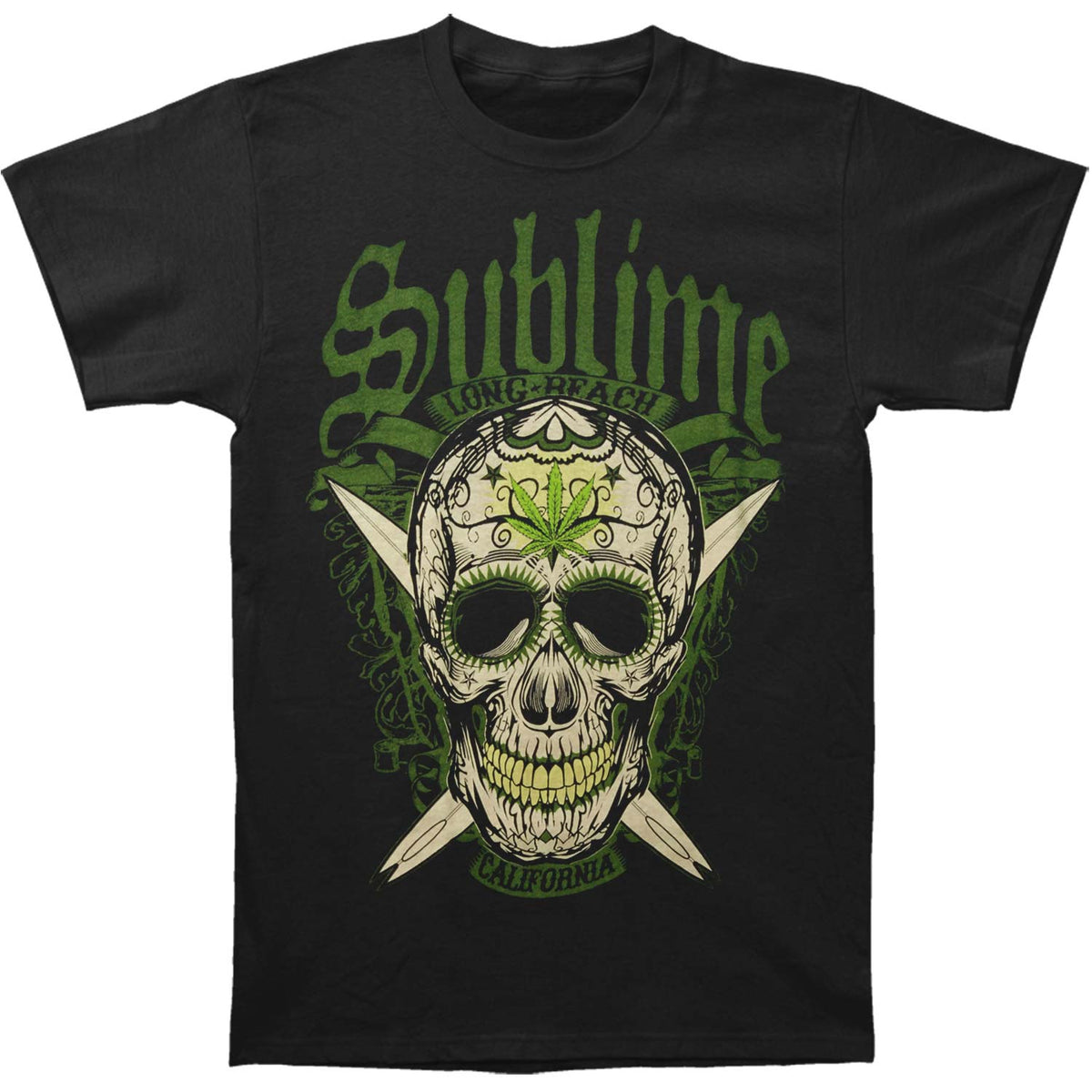 Sublime LBC Skull Mens Soft T Slim Fit T-shirt Front