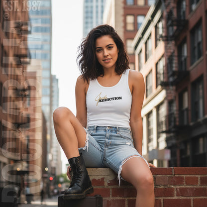 Classic Logo White Junior Tank Top Womens Tank