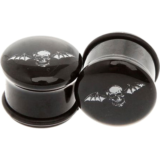 Avenged Sevenfold AVS Deathbat Ear Plugs Ear Plug Piercing Front