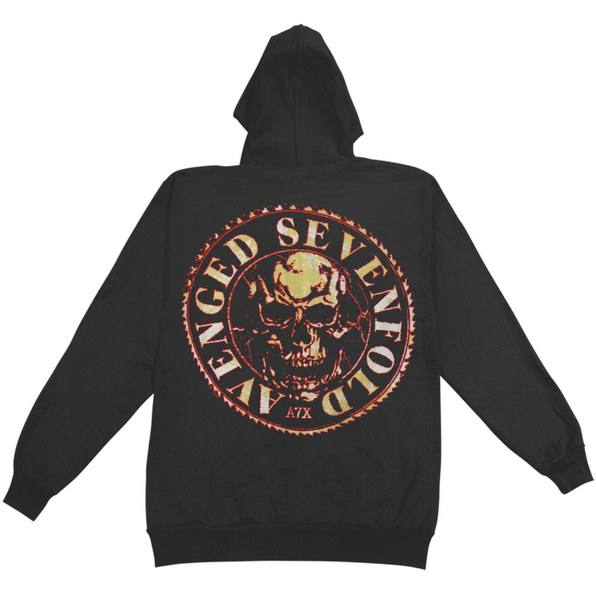 Avenged Sevenfold AVS Buzz Saw Mens Zip Hoodie Zippered Hooded Sweatshirt Back