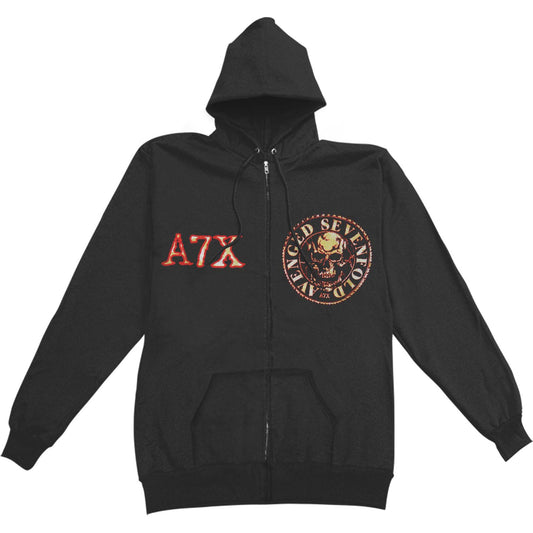 Avenged Sevenfold AVS Buzz Saw Mens Zip Hoodie Zippered Hooded Sweatshirt Front
