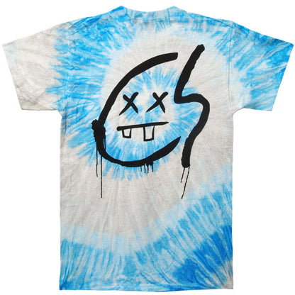 Chainsmokers Logo Blue Swirl Tye Dye Mens T Tie Dye T-shirt Back