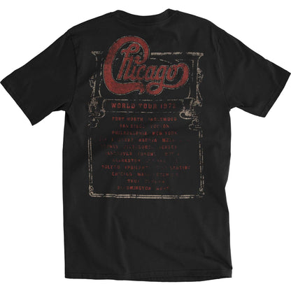 Chicago Tour 1972 Logo Mens Soft T Slim Fit T-shirt Back