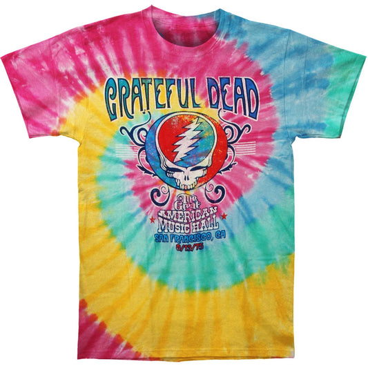 Grateful Dead American Music Hall Spiral Tie Dye T-shirt Front
