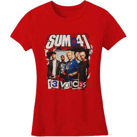 Sum 41 Jr Ransom Letters 13 Voices Photo T Tissue Junior Top Front