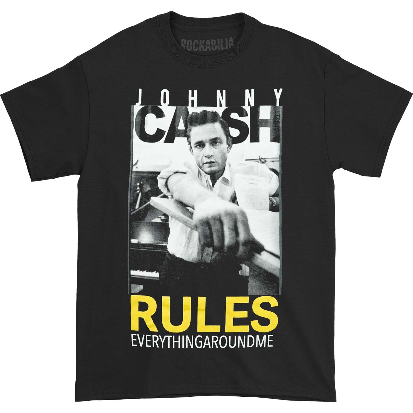 Johnny Cash Rules Everything T-shirt Front
