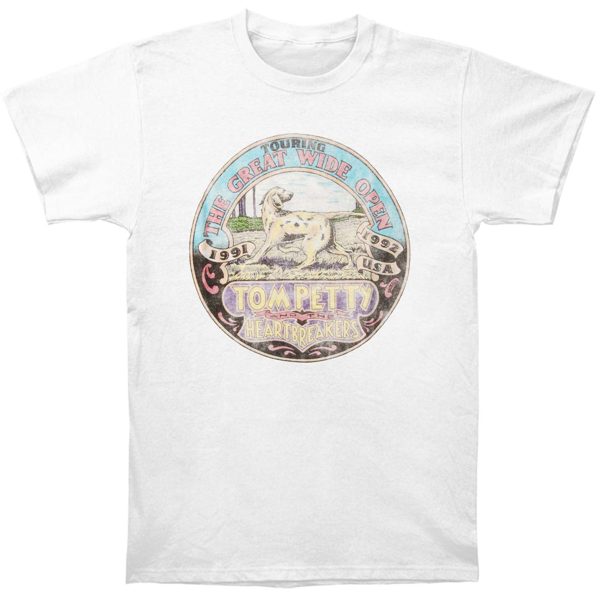 Tom Petty Great Wide Open (Soft Hand Inks) Slim Fit T-shirt Front