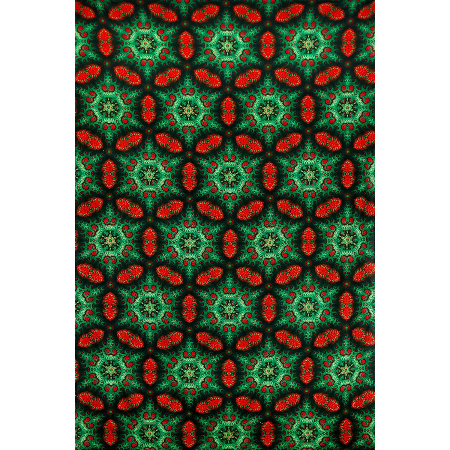 G. Scott B. Red & Green Fractals Tapestry