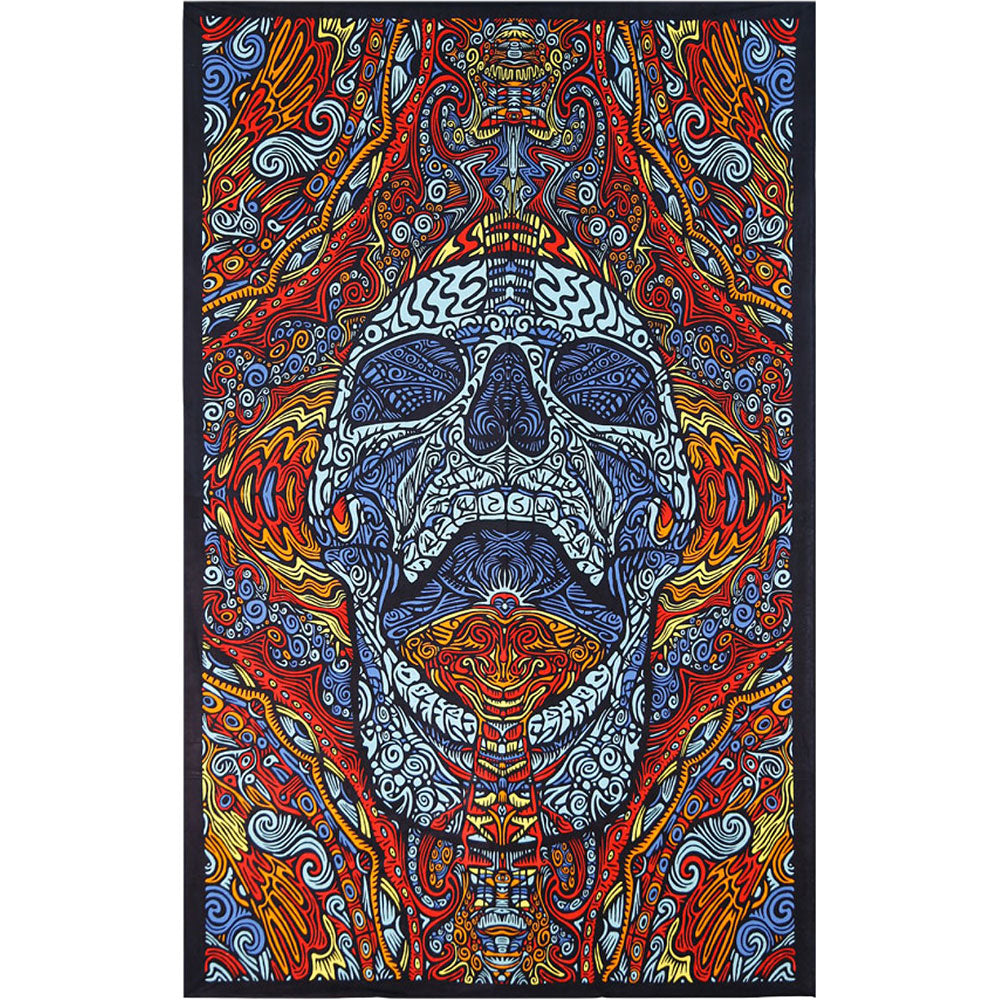 Novelty Mindful Skull Tapestry