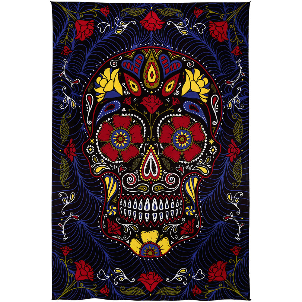 Novelty Sugar Skull Tapestry