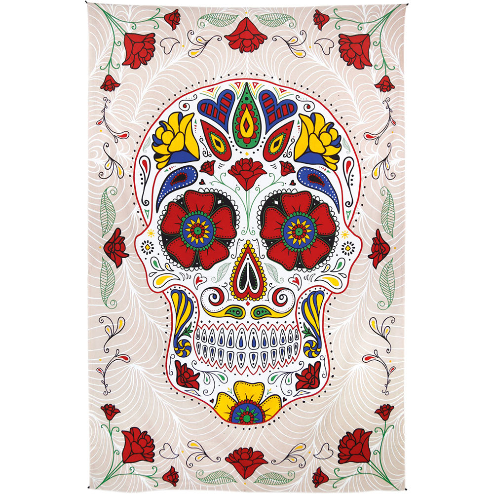 Novelty Sugar Skull Tapestry