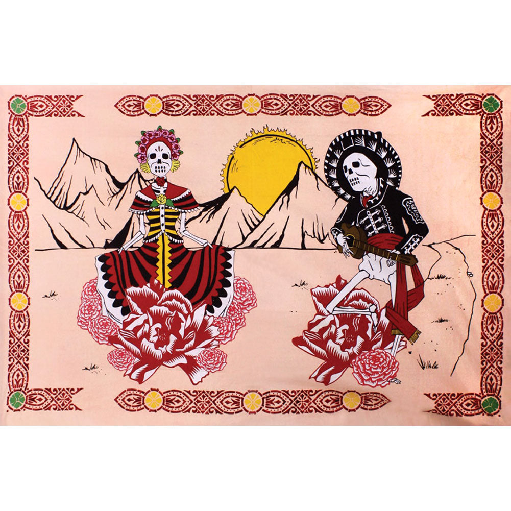 Novelty Day Of Dead Tapestry
