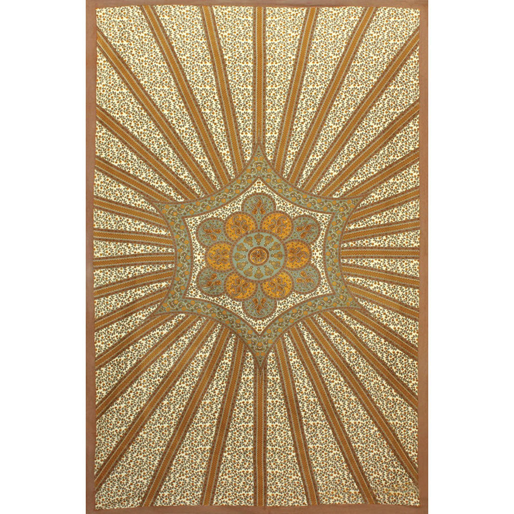 Novelty Gold Flowering Tapestry