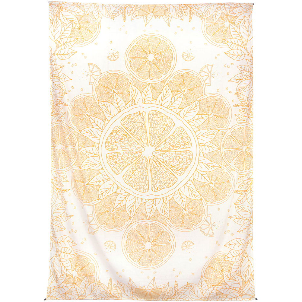 Novelty Citrus Slice Mandala Tapestry
