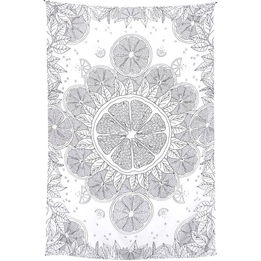 Novelty Citrus Slice Mandala Tapestry