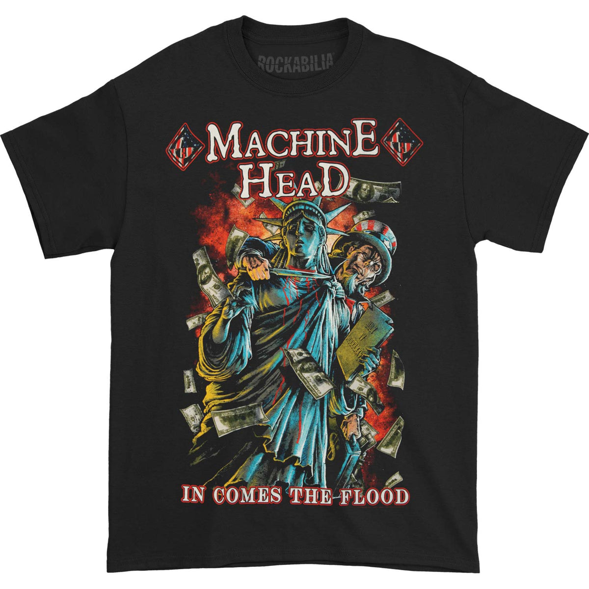 Machine Head In Comes The Flood T-shirt Front