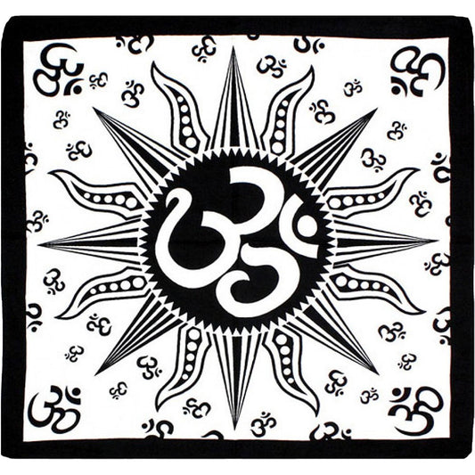 Novelty Black Om Sun Bandana Front