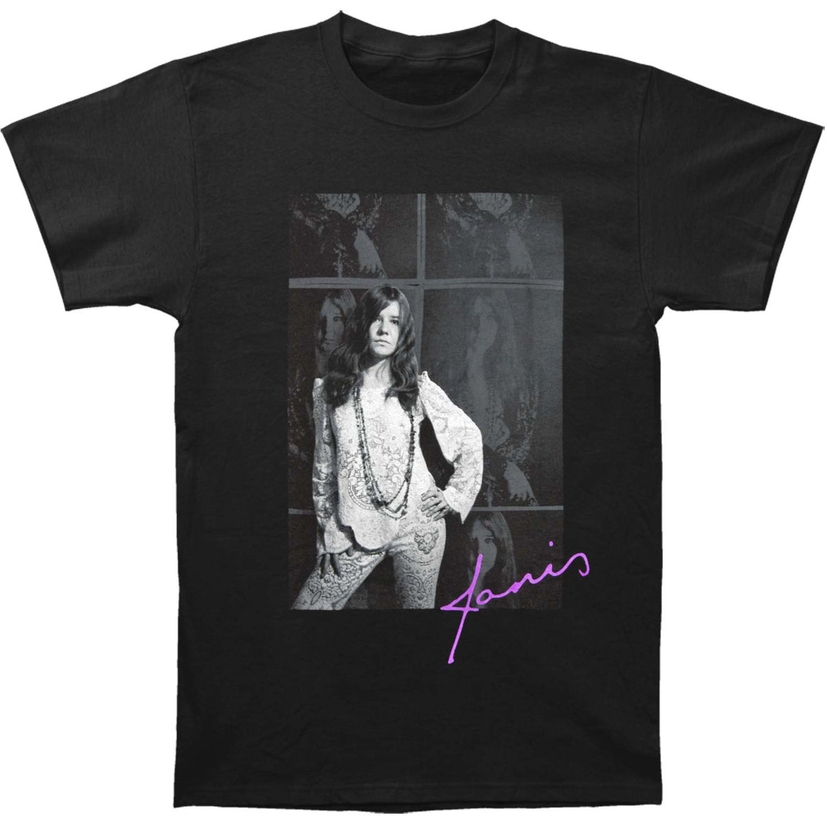 Janis Joplin Baron Wolman Photo Slim Fit T-shirt Front