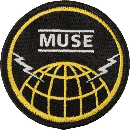 Muse Globe Embroidered Patch Front