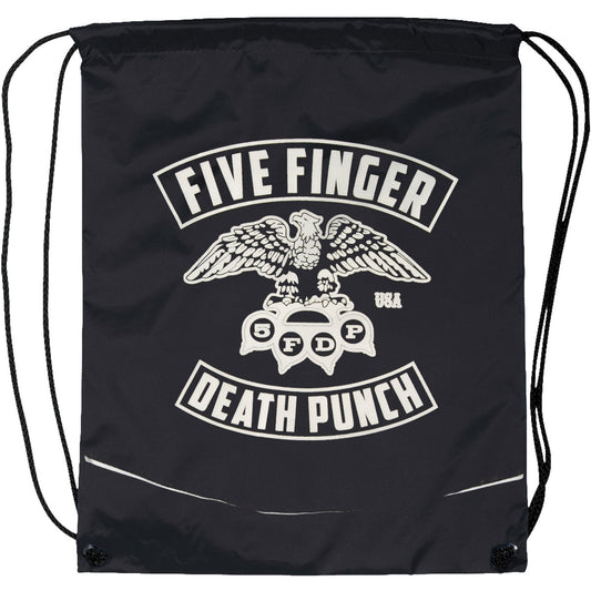 Five Finger Death Punch Eagle Drawstring Backpack Front