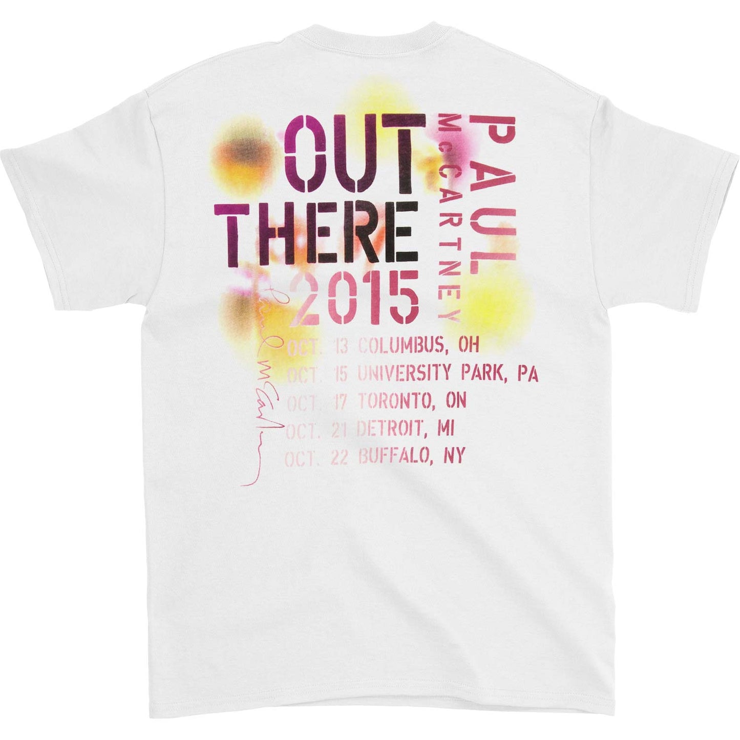 Paul Mccartney Paul McCartney Hofner 2015 Event T-shirt Back