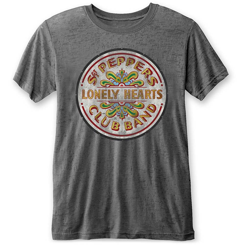 Beatles Sgt Pepper Drum On Burnout Tee Vintage T-shirt Front