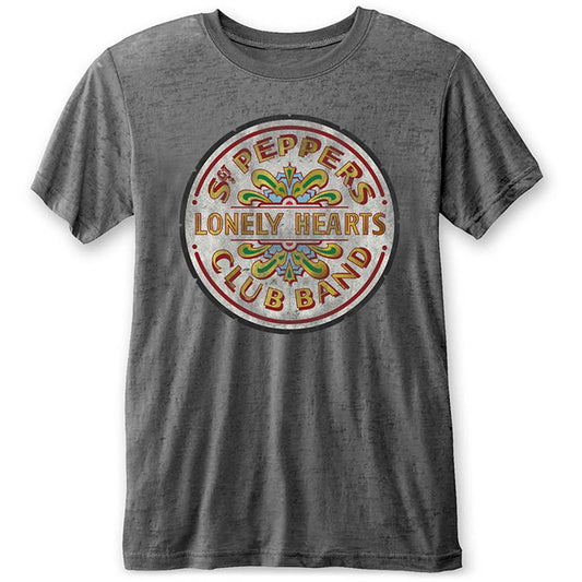 Beatles Sgt Pepper Drum On Burnout Tee Vintage T-shirt Front