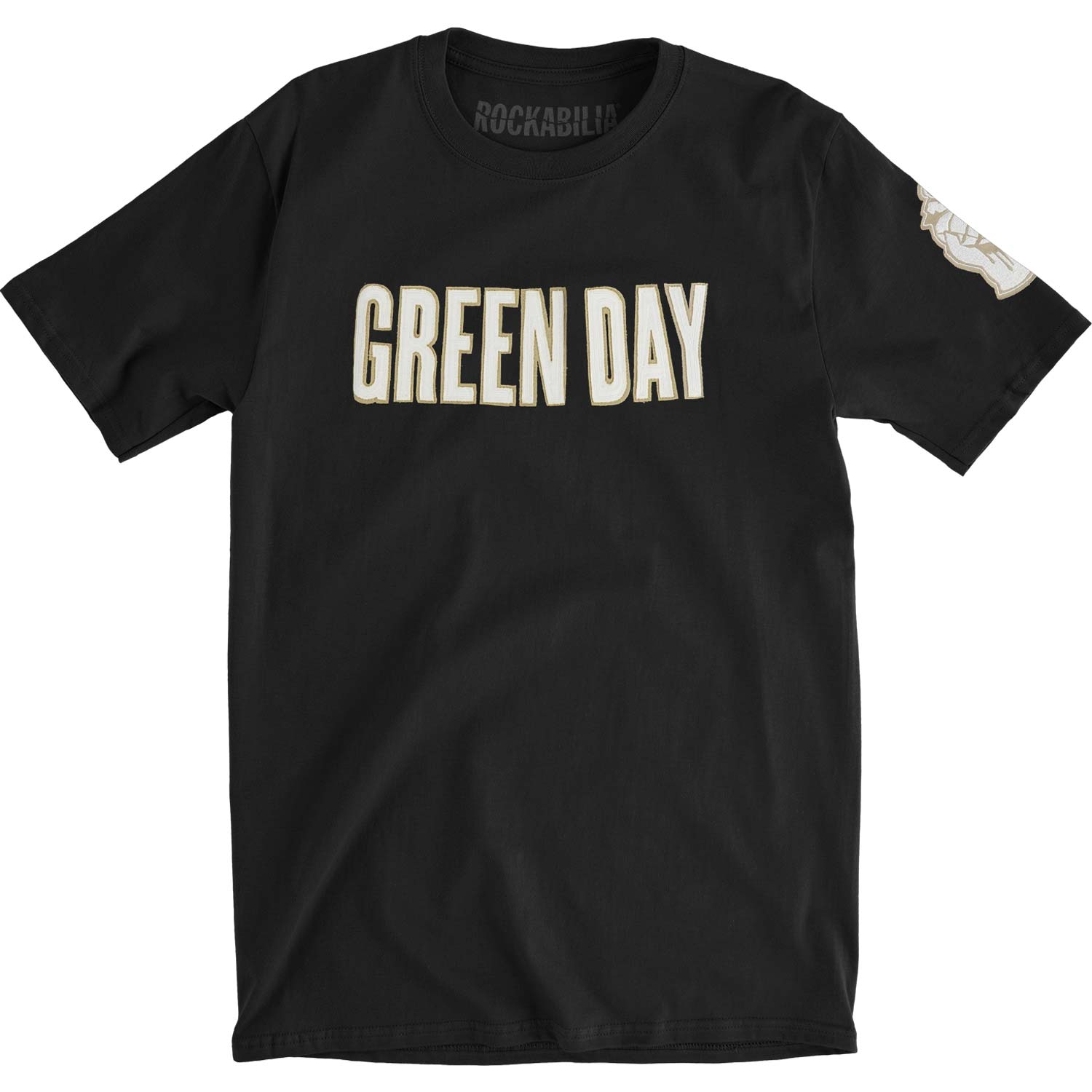 Green Day Logo & Grenade Vintage T-shirt Front