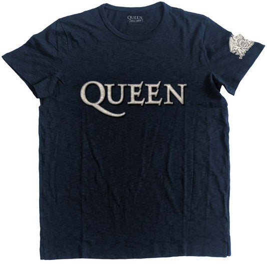 Queen Logo & Crest Vintage T-shirt Front