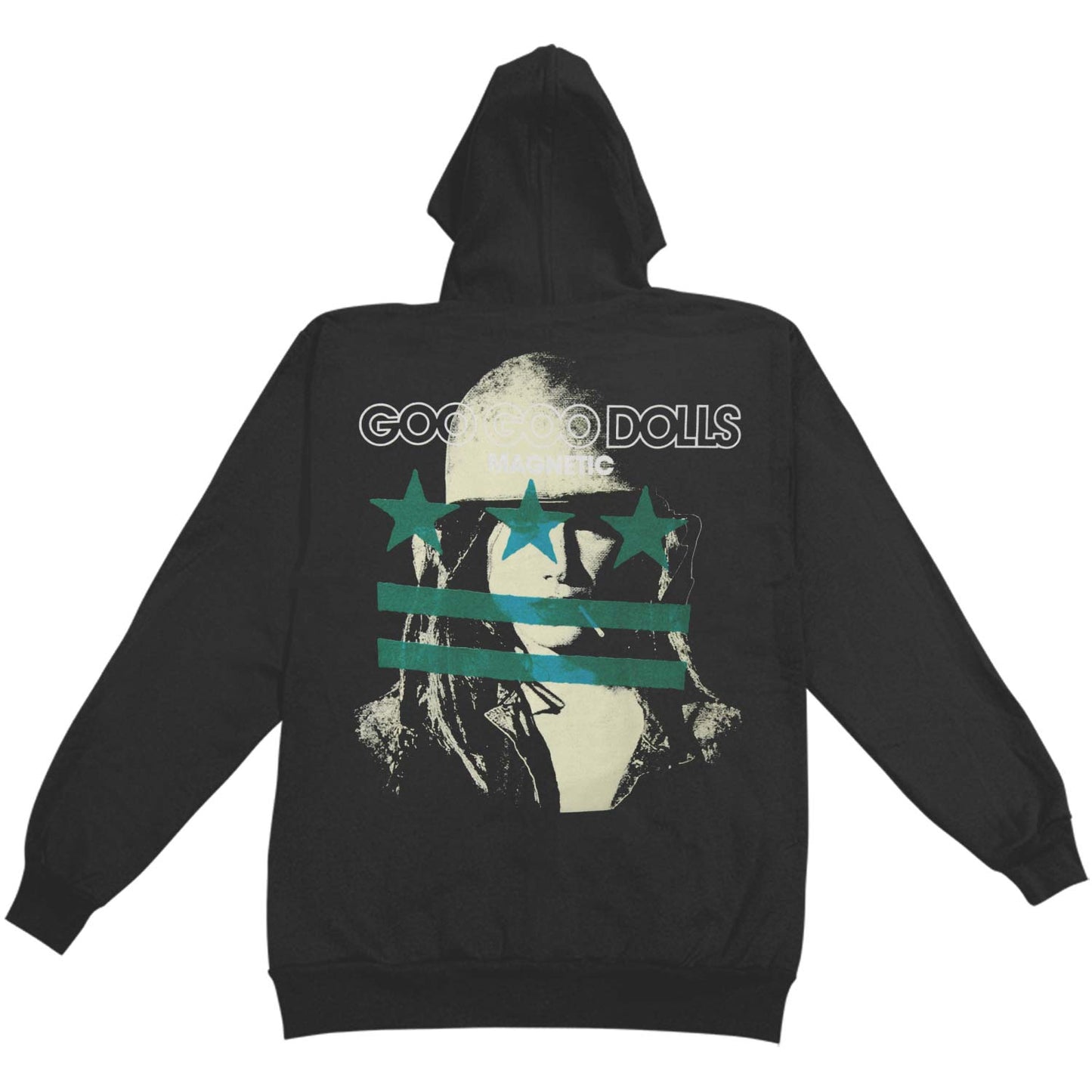 Goo Goo Dolls General Zippered Hooded Sweatshirt Back