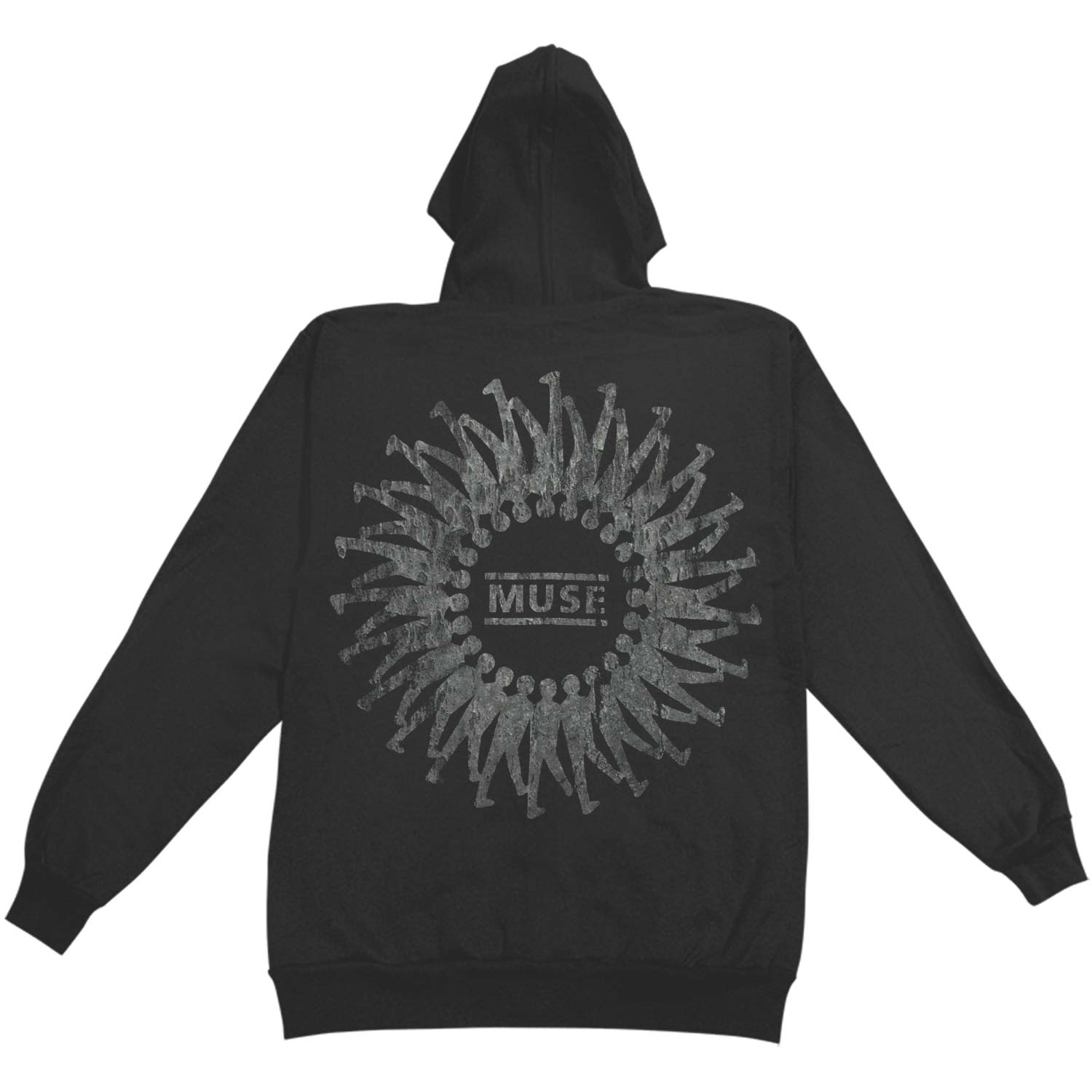 Muse Spiral Zippered Hooded Sweatshirt Back