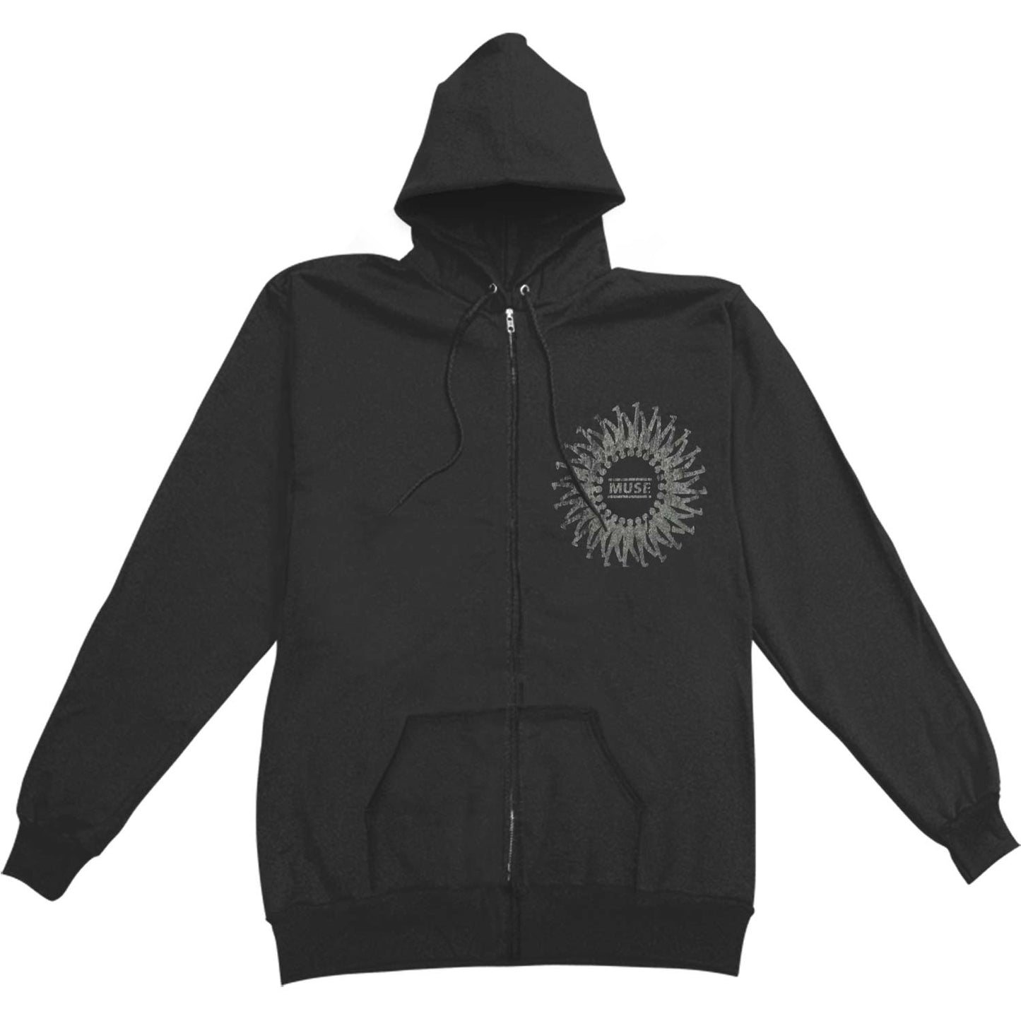 Muse Spiral Zippered Hooded Sweatshirt Front