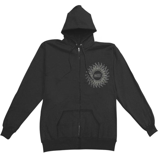 Muse Spiral Zippered Hooded Sweatshirt Front